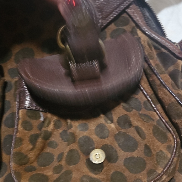 Moschino Dark Brown Polka Dot Bag - Picture 6 of 9